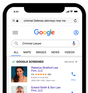 Google Local Service Ads for Law Firms